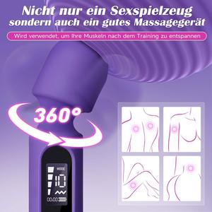 Vibrateur rechargeable à 10 vitesses avec écran LCD, bâton vibrant pour adultes - Product Image 4