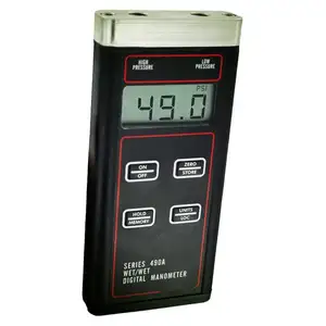 490A-6 Basah/Wet Handheld Digital Manometer, 0-200 Psi (0 Sampai 1379 K Pa)