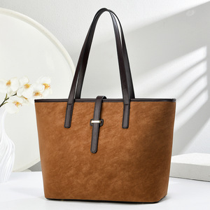 Bolso Tote Casual Minimalista Marrón Clásico con Mini Bolsa Impermeable, Ligero, de Gran Capacidad, para Trabajo, RTS, Pedidos Mixtos al por Mayor - Product Image 2