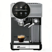 Cafetera Espresso Anbolife 6 en 1, 20 Bares, 1350W, Digital, con Tanque de Leche, Control de Temperatura NTC, OEM