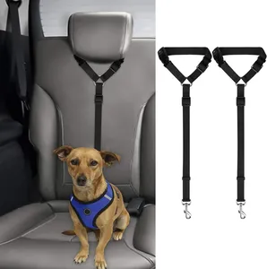 Bulk Wholesale Pet Dog Cat Travel Car Seat Safety Belt Dog Leash With Hardware Hook