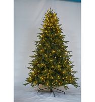 Schneebeflockter Künstlicher Weihnachtsbaum LED PE+PVC Kiefer-Weihnachtsbäume mit Beleuchtung Faltbar für Innen und Außen