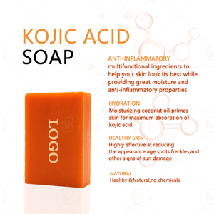 Savon à l'acide kojique OEM 100g, savon blanchissant et éclaircissant avec logo personnalisé, savon artisanal végan pour le bain - Product Image 3