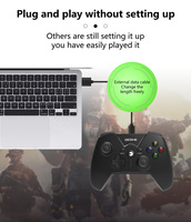 Control de Juego Popular X-360 con Cable USB-C, Motor de Vibración, Joystick Universal con Audio, Botón Lineal para PC