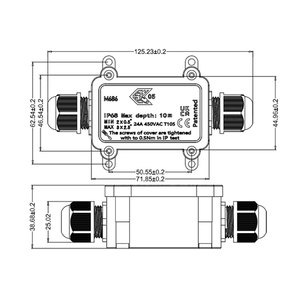 <span class=keywords><strong>Caja</strong></span> de Cable de distribución impermeable IP68 de tamaño pequeño, carcasa impermeable para exteriores, cajas de instrumentos electrónicos - Product Image 4