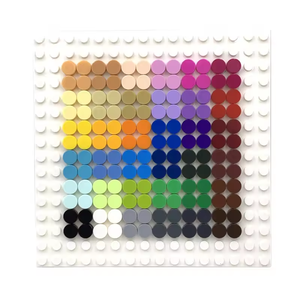 Mattoncini Piatti Rotondi Compatibili 98138 1x1 per Mosaico Pixel, Mattoncini Creativi Fai-da-Te per Costruzioni MOC - Product Image 1