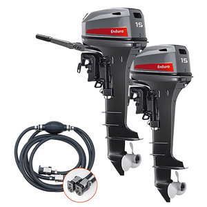 Nouveau Moteur à Essence 2 Temps 15 CV avec Système de Démarrage et Refroidissement par Eau pour Bateaux de Pêche - Vente Flash - Product Image 1