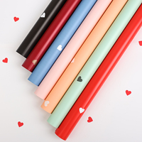 Kertas Pembungkus Buket Motif Hati Romantis, Kertas Bunga Seni Tebal Model Terbaru, Cetak Huruf, Kertas Pembungkus Bunga Hadiah Personal
