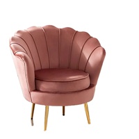 Chaise de salle à manger moderne de luxe pour hôtel restaurant chaise de salle à manger en velours tufté velours en tissu scandinave marron gris avec pied en métal