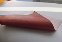 Dervinyl 75gsm 3D timbul bertekstur, kain dilapisi PVC tahan air tugas berat kain pelapis vinil kulit