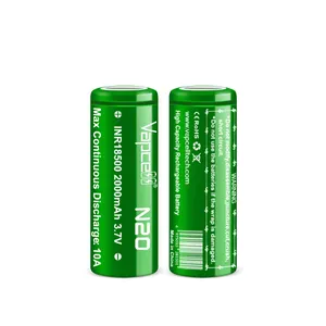 超循环寿命Vapcell 18500电池N20 2000mah 10A 3.7V锂离子电池