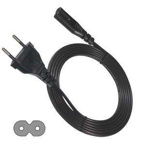 Adaptateur C8 à angle noir pour prise KC IEC, câble d'alimentation C7-Europlug AC 220V EU 2 broches vers câble d'alimentation C7 femelle - Product Image 1