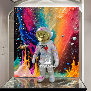 Pop Art Sculpture Home Decor Painting <strong>Life</strong> <strong>Size</strong> Fiberglass Resin Astronaut <strong>Statue</strong> for Sale - Product Image 2