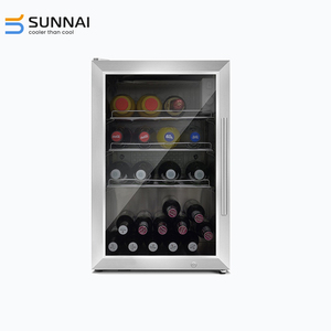 Hot Sale 66L Stainless Steel Single Zone Glass Door Beverage <b>Refrigerator</b> Household Hotel Mini Bar Fridge Mini Bar Fridge - Product Image 1
