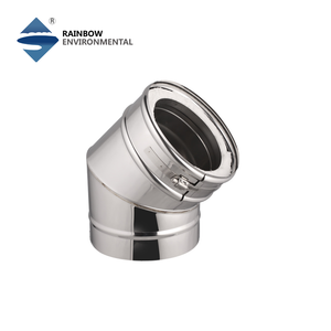 Système de cheminée en acier inoxydable à double raccordement de 5/6 pouces avec certification CE et protection contre la pluie pour poêles à <span class=keywords><strong>bois</strong></span>, à mazout et à gaz - Product Image 6