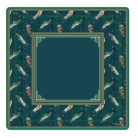 Alas Meja Mahjong Neoprena Mewah Anti-Slip dan Aman untuk Meja, Warna Pink Biru Peacock, untuk Hiburan dan Permainan