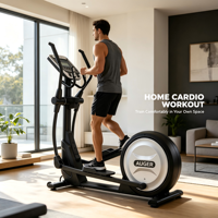 Appareil elliptique commercial AUGER à entraînement arrière, cross-trainer à faible impact, équipement de fitness cardio complet pour la gym AUGER