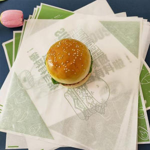 Grease-proof Custom Printed Hamburger <b>Wrapping</b> <b>Paper</b> | Heavy-Duty Square Disposable <b>Burger</b> Sheets Food Grade - Product Image 2