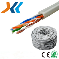Kabel Jaringan Tembaga Murni UTP CCA Pabrik OEM CAT5 LAN dengan Konektor RJ45 Selubung PVC 305m