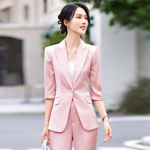 Primavera/Verano Color sólido <span class=keywords><strong>Mujer</strong></span> <span class=keywords><strong>Traje</strong></span> de manga media Trajes de negocios de moda <span class=keywords><strong>para</strong></span> mujeres jóvenes - Product Image 1