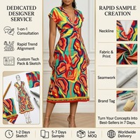 Robe longue d'été pour femme, style bohème, imprimé floral, coupe trapèze, sans manches, taille élastique, pour vacances et plage, personnalisable OEM ODM, vente en gros