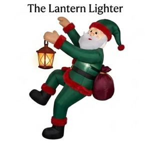 Outdoor Christmas Inflatable Santa Claus 6ft/8ft/10ft with Internal LED Lights for Garden Lawn Yard Party Holiday Decoration - Product Image 6