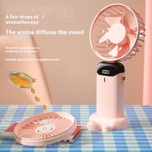 Mini soporte de teléfono de escritorio USB portátil N15, pequeño ventilador eléctrico de mano plegable con pantalla Digital, electrónica de consumo - Product Image 3