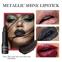 MLSMILE Rouge à lèvres mat anti-adhésif transfrontalier, brillant diamanté, maquillage Halloween vampire sombre, gloss à lèvres 4g