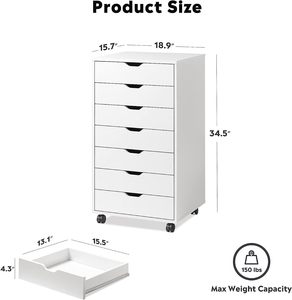 YQ Forever Vente en gros et personnalisation : Meuble de classement mobile à roulettes, classeur latéral à 5 tiroirs pour <span class=keywords><strong>bureau</strong></span> - Product Image 6