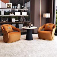 Juego de Mesa de Centro y Sofá de Cuero de Lujo para Negocios, Oficina, Hotel, Apartamento, Sala de Estar, Dormitorio, Hospital, Diseño Moderno