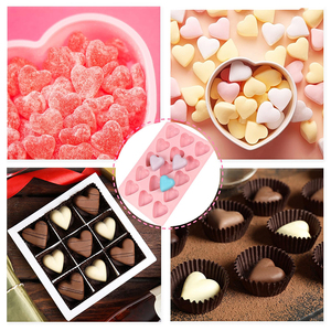 Bandeja de cubitos de hielo en forma de corazón de 15 cavidades, molde de silicona de grado alimenticio, molde de silicona multiusos para Chocolate, molde de jabón - Product Image 6