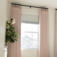Cortinas de Lino Rosa de Lujo para Sala de Estar, Opacas, con un Toque Natural y Elegante