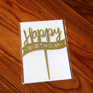 Suministros para fiestas Espejo dorado Acrílico Cake Topper Feliz <span class=keywords><strong>cumpleaños</strong></span> Wedding Cake Decorators Herramientas <span class=keywords><strong>de</strong></span> decoración favoritas <span class=keywords><strong>de</strong></span> diferentes edades - Product Image 6