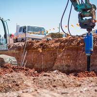 Vente chaude usine : Foreuse hydraulique pour puits de terre, accessoire de pelle pour travaux de forage