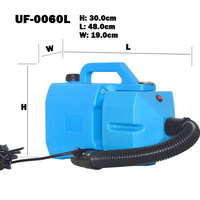 Pulvérisateur portable Onedry 6L 1400W, atomiseur électrique ULV, atomiseur à dos, atomisation réglable, portée de pulvérisation de 6 à 8 m, grande surface