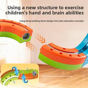 Blocs de construction en plastique magiques à faire soi-même, piste de voiture anti-gravité, train électrique à grande vitesse à faire soi-même, jouet de train miniature - Product Image 4
