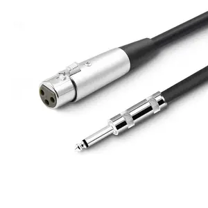 Usine produire à 6.35mm câble de Microphone stéréo Xlr à prise de guitare haut-parleur micro câble de Microphone 3 broches XLR câble mâle cuivre
