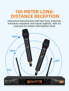 Chuyên Nghiệp Sk1000b 2 Kênh Tai Nghe Không Dây <span class=keywords><strong>Microphone</strong></span> Hệ Thống Chuyên Nghiệp Cầm Tay Mic Cho Sân Khấu Buổi Hòa Nhạc KTV Karaoke - Product Image 5