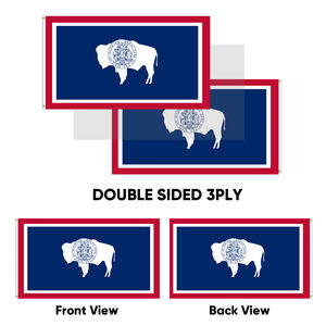 ธง3x5ft แบบ Wyoming ผ้าโพลีเอสเตอร์68D/100D ปรับแต่งได้จากทุกประเทศ - Product Image 3