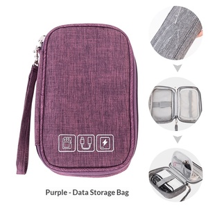 Mini Bolsa de Almacenamiento para Cables de Datos con Material de Poliéster para Banco de Energía, Teléfono Móvil, Cargador Portátil, Auriculares y Viajes - Product Image 5