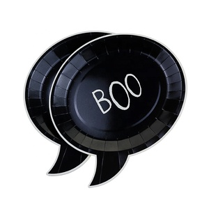 BECOL Offre Spéciale ensemble de vaisselle de noël écologique personnalisé imprimé incrusté symbole assiettes en papier jetables pour dîner pour la fête - Product Image 2