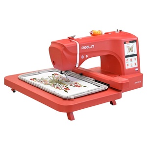 Nueva Máquina de Bordar Computarizada POOLIIN EOC07-RE ROJA, Pantalla Táctil LCD de 7 Pulgadas, Totalmente Automatizada, Área de Bordado de 380x200 mm, 3 Años de Garantía - Product Image 2