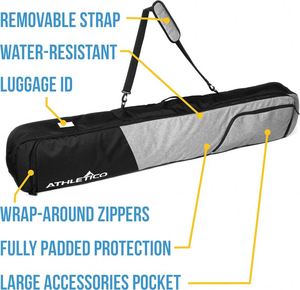 Free Sample 1680D Reinforced <b>Zipper</b> Closure Snowboard & Ski Travel <b>Bag</b> with Double Padding Portable for Winter Sports <b>Storage</b> - Product Image 6