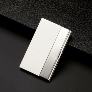 Custom Logo Silver Metal Name <b>Card</b> Case Stainless Steel PU Business <b>Card</b> <b>Holder</b> for BusinessLuxury Business <b>Card</b> Case - Product Image 3
