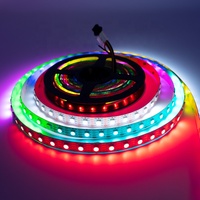Bande lumineuse LED RGB adressable en cuivre HD107S 5050 SMD 72LEDs 5V multicolore à haute vitesse de transmission pour l'extérieur, pour aménagement paysager