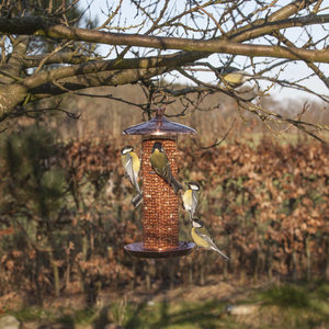 Esschert Distributeur de graines de cuivre en métal Mangeoire pour <span class=keywords><strong>oiseaux</strong></span>, mangeoire pour <span class=keywords><strong>oiseaux</strong></span> à noix, mangeoire pour <span class=keywords><strong>oiseaux</strong></span> à boules de suif - Product Image 3