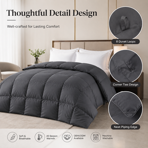 Luxuriöse Premium-Mikrofaser-Hülle Maßgefertigte Hotelqualität Gänsedaunen-Entendaunen Gefüllte Boxsteppung Wärmende Innenduvet-Einlage <span class=keywords><strong>Bettdecke</strong></span> - Product Image 4