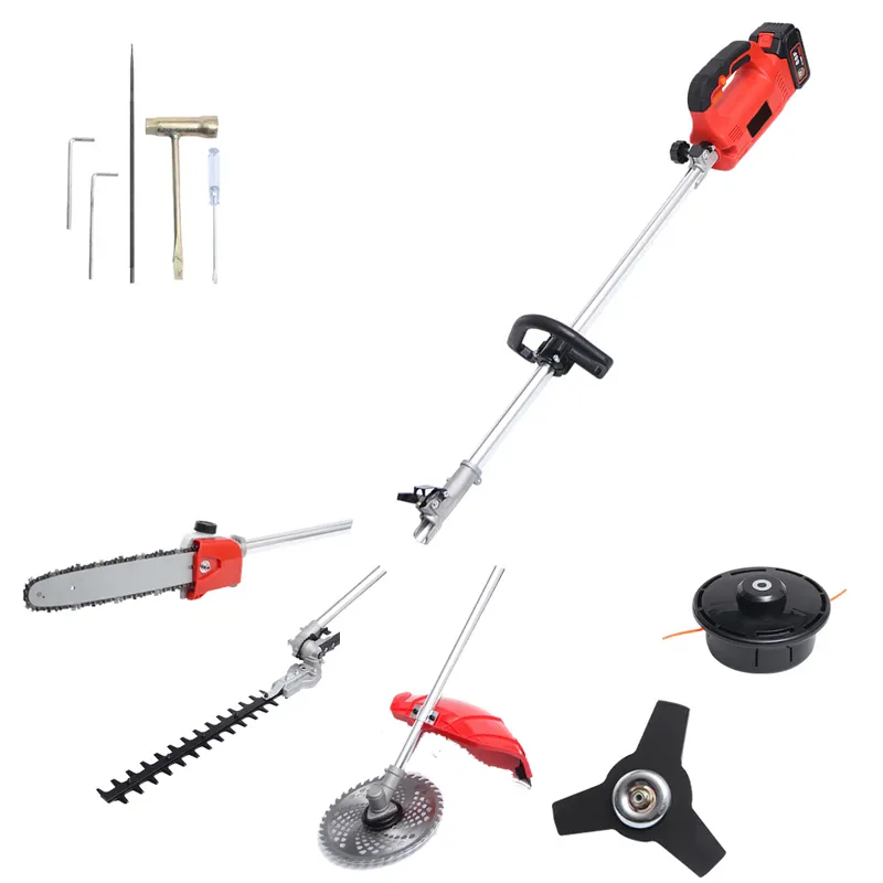 Multifuncional Elétrico Cortador De Grama Conjunto De Cinco Peças De Cortar Bush Motosserra Hedge Trimmer Grass Bush Cutter