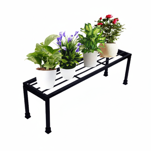 ขาตั้งดอกไม้โลหะเหล็กสไตล์วินเทจหรูหราสำหรับทางเข้าสวนเส้นสายที่สง่างามสำหรับพื้นที่ทางการ - Product Image 1