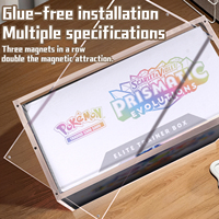 Boîte de rangement magnétique transparente résistante aux UV en acrylique ETB en gros pour collectionneur de cartes TCG